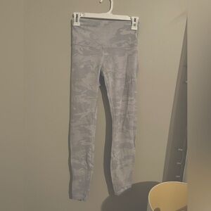 White camo Lululemon leggings